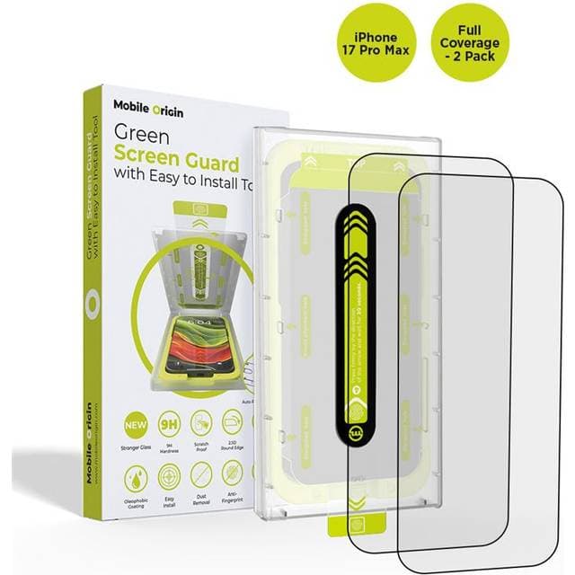 Mobile Origin iPhone 17 Pro Max Screen Guard Skærmbeskyttelse 2 Pack