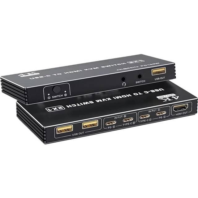Nordic USB-C til HDMI KVM Switch 4K 60Hz