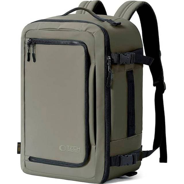 Tech-Protect Defender S50 Ryanair Wizzair Travel Cabin Backpack Olive Green