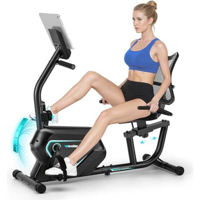 WENOKER Ergometer Liege Heimtrainer 8 Widerstandsstufen