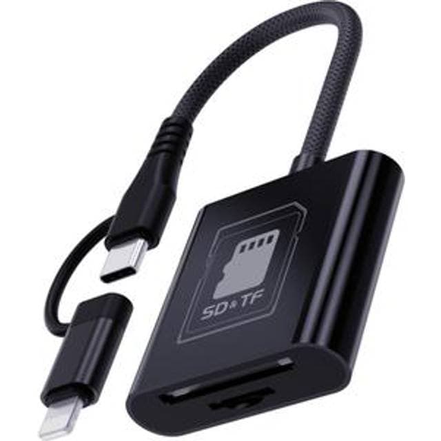 MTP Products Lightning Type-C Kortlæser Til TF SD