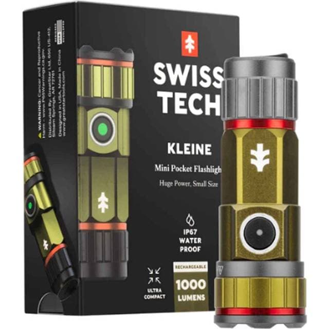 Swiss Tech Kleine Genopladelig Lygte 1000 Lumen