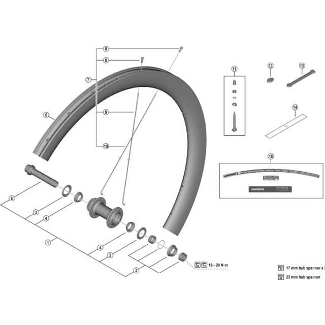 Shimano Eger 265.5mm Lang Forhjul WH-RS710-C46-TL-F