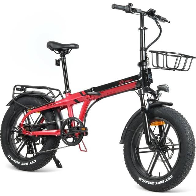 Youin BK1650R Dallas Sort Rød Elektrisk Cykel 250 W