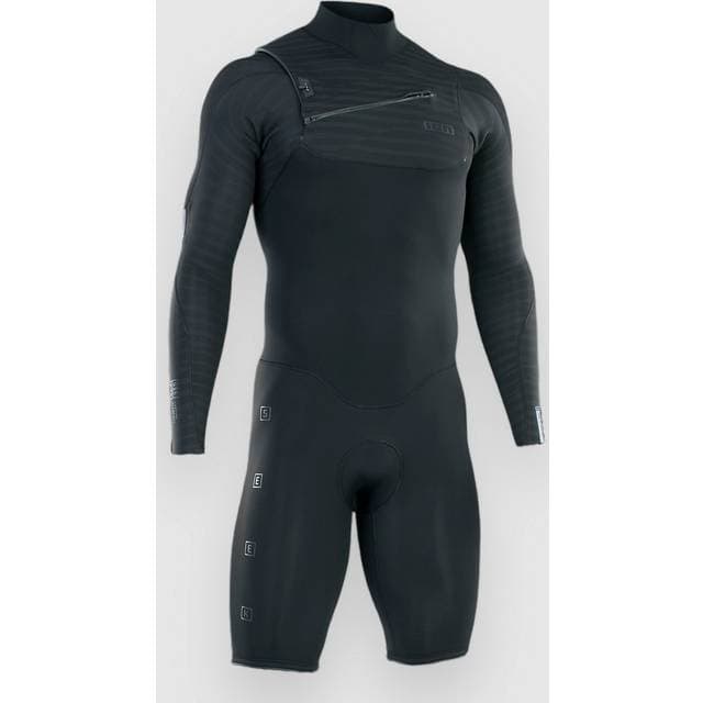 ION Seek Core 3/2 Shorty Ls Front Zip Våddragt - Black