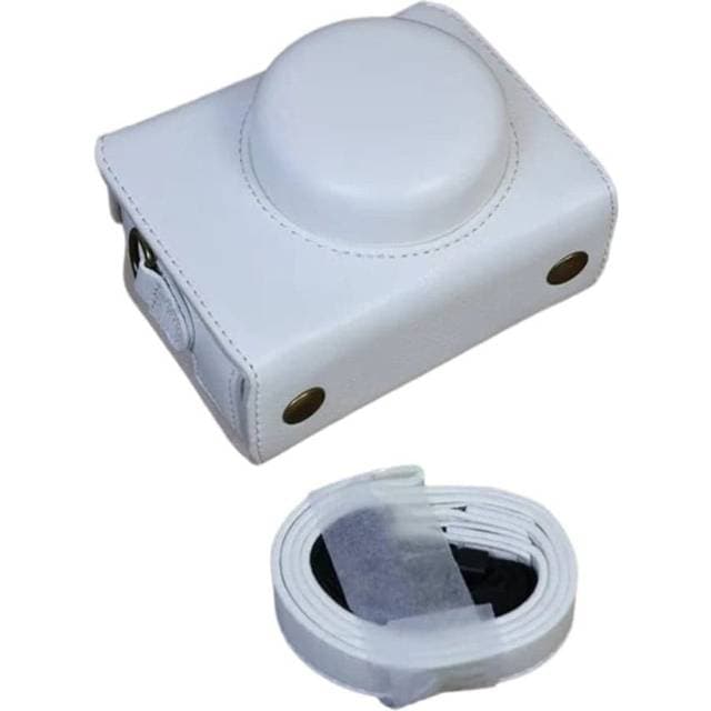 Sony ZV-1F Leather Case With Shoulder Strap White