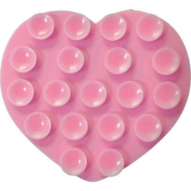 INCOVER Hjerteformet Silikone Sugekop Mobilholder Lyserød