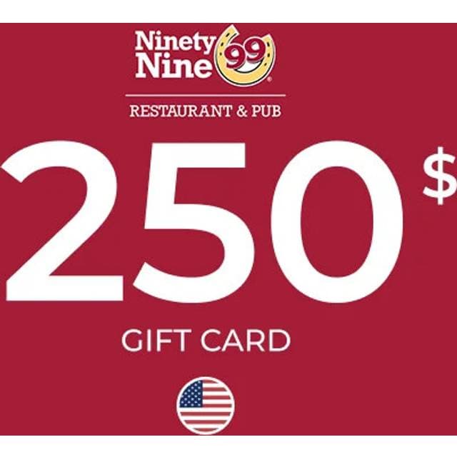 Ninety Nine Restaurant Pub Gift Card 250 USD