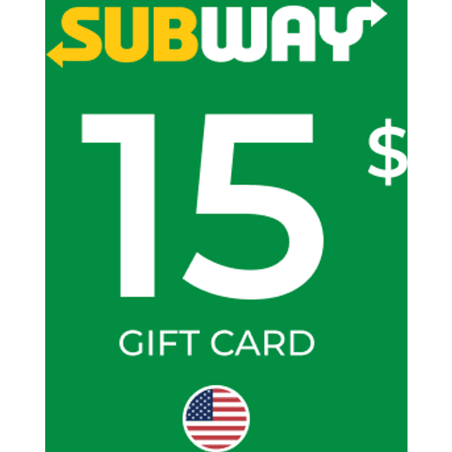 Subway Gift Card 15 USD