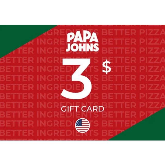 Papa Johns Gift Card 3 USD