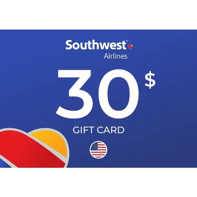 Southwest Airlines Gift Card 30 USD