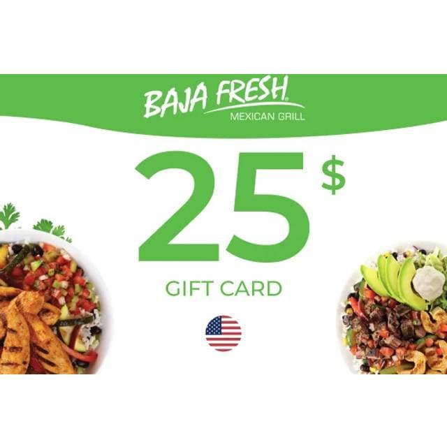 Baja Fresh Gift Card 25 USD