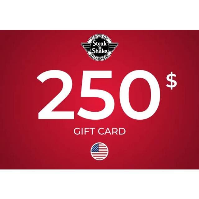 Steak n Shake Gift Card 250 USD