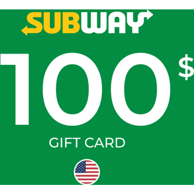 Subway Gift Card 100 USD