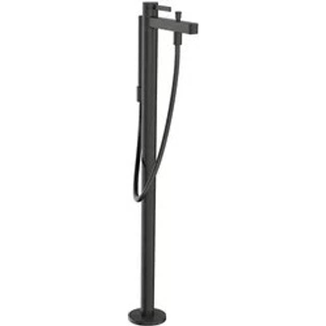 Hansgrohe Finoris Gulvstående Badekararmatur Børstet Sort Krom