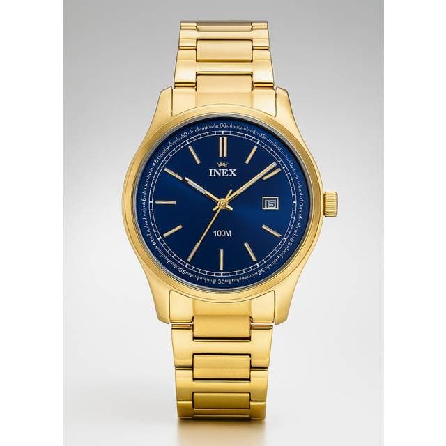 INEX Mens Sport Golden Classic 40mm Blue Color