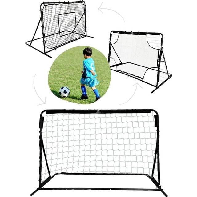 Mzone Fodbold Rebounder 3-i-1 Justerbart Mål 120 x 179 cm