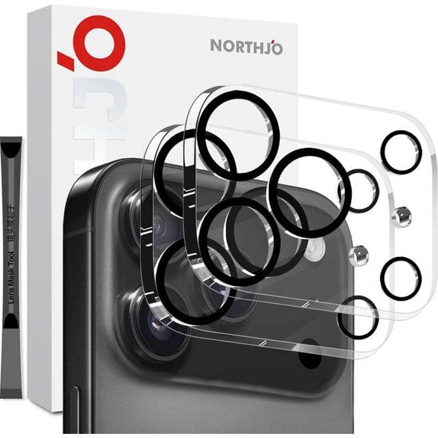 Northjo iPhone 17 Pro Hærdet Kameralinsebeskyttelsesglas 2 Stk