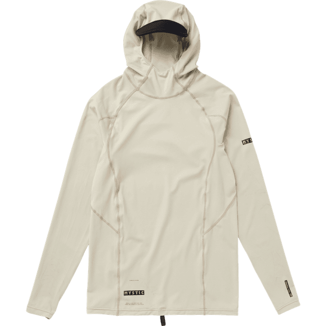 Mystic Mens Uncharted Long Sleeve Hooded Lycra Vest - Sand