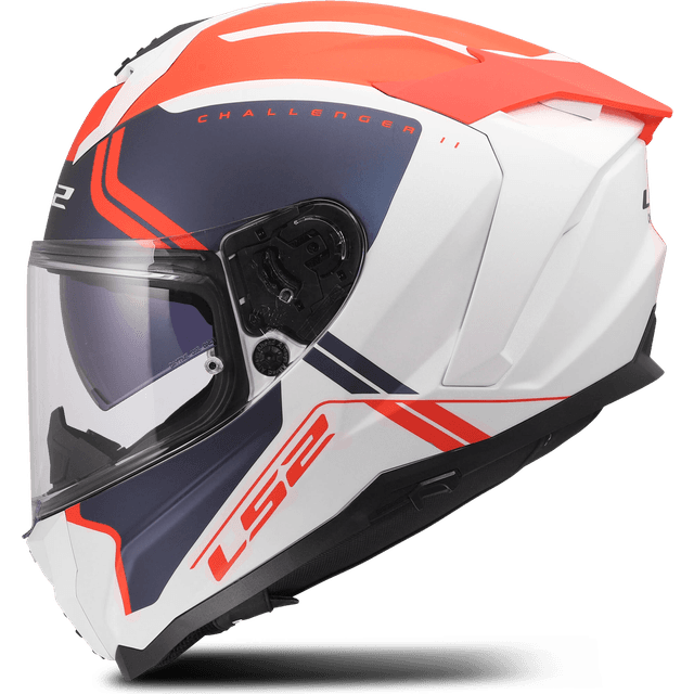 LS2 Integralhjelm Challenger II Nitro Hvid Blå Rød