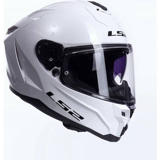 LS2 Integralhjelm Challenger II Ensfarvet Solid Hvid