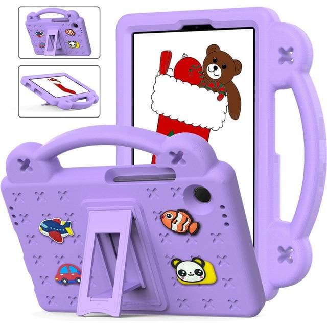Eiderwood Samsung Galaxy Tab A11 A9 Børnecover Med Kickstand Og Håndtag Lilla