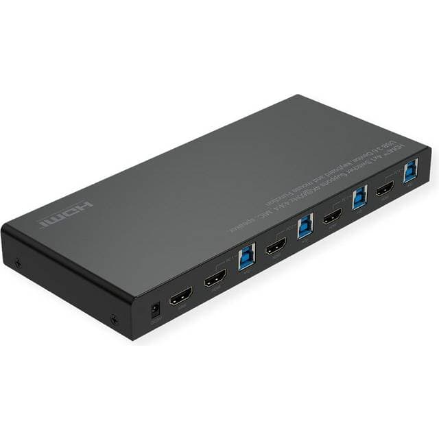 Roline KVM Switch 4fach USB HDMI 4K60 3xUSB Audio