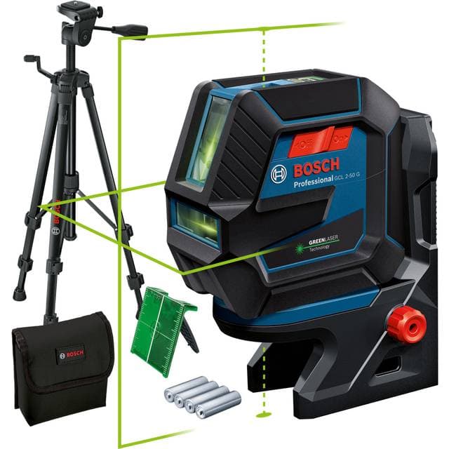 Bosch GCL 2-50 G Krydslinjelaservaterpas Tripod