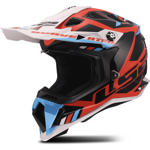 LS2 Crosshjelm MX700 Subverter Evo II Stomp Gloss - Rød/Blå/Rød Unisex