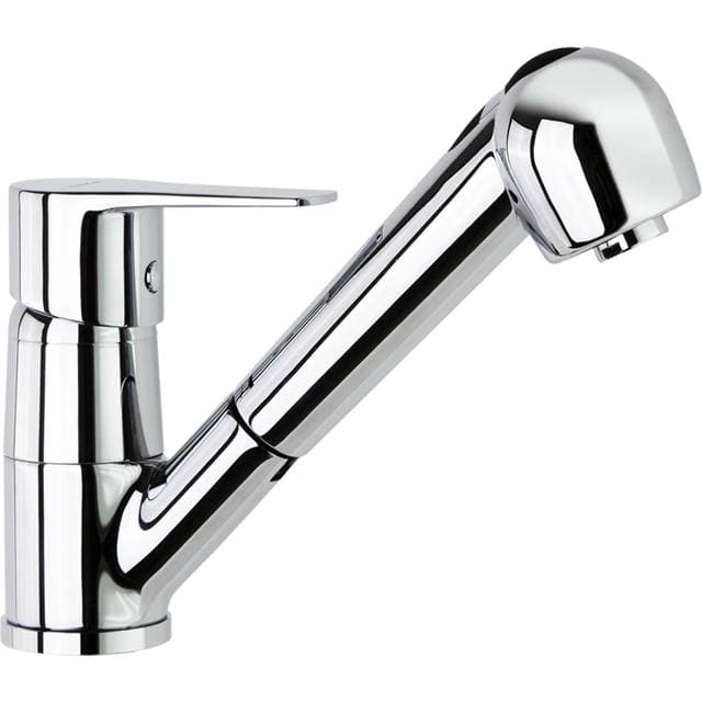 Hill Ceramic Vorno Krom Blank Köksblandare Med Utdragbar Pip