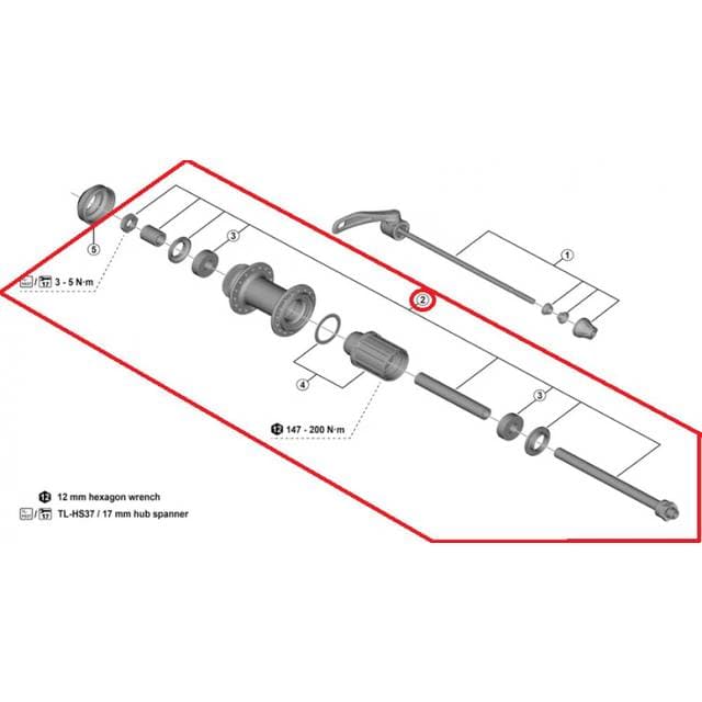 Shimano Aksel Komplet Bagnav Model FH-QC400-HM-B
