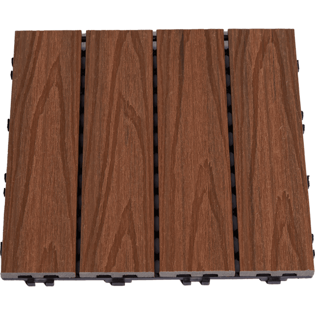 Hortus Terrasseflise Teak 30 x 30 x 30 cm 4-pak