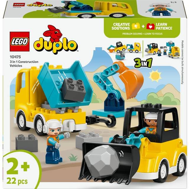LEGO Duplo Town 10475 3-i-1 Entreprenørmaskiner