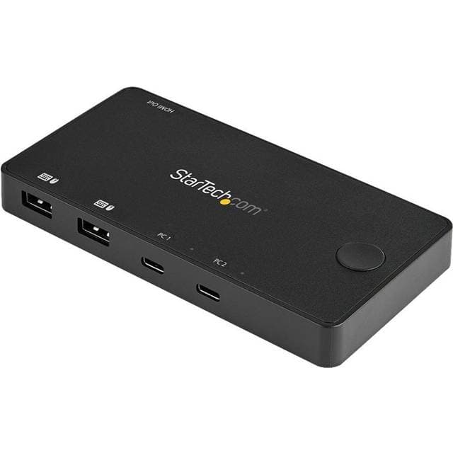 StarTech StarTech.com 2-Port USB-C KVM Switch, Single-4K 60Hz HDMI Monitor, Dual-100W Power Delivery Pass-through Ports, Bus Powered, USB Type-C/USB4/Thunderb