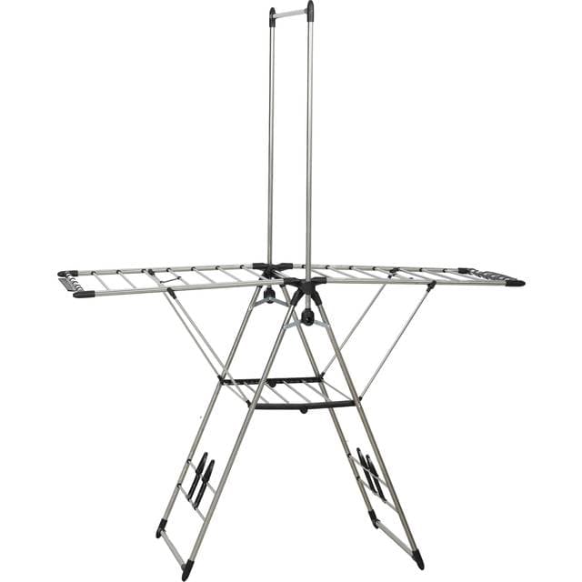 Homcom Wäscheständer Trockenlänge Faltbar Standtrockner Edelstahl Silber