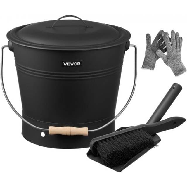 VEVOR Askespand 4 Stk Med Låg Skovl Kost Handsker