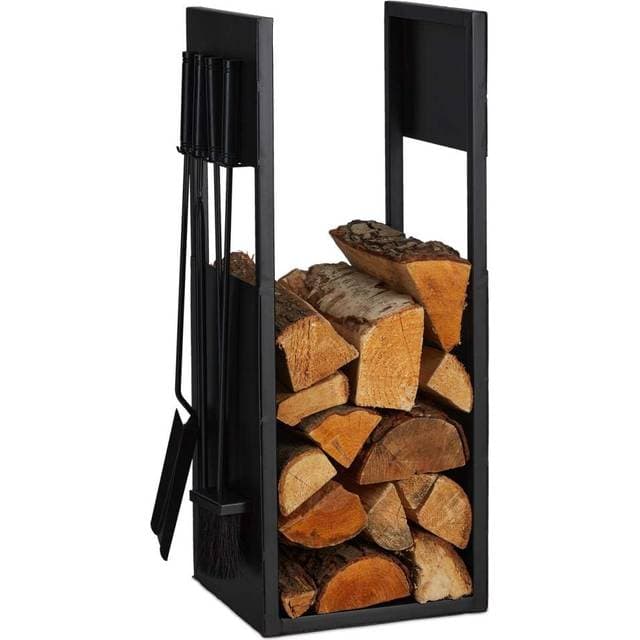 Northix Polttopuuteline Työkaluineen Moderni Hirsivarastoratkaisu