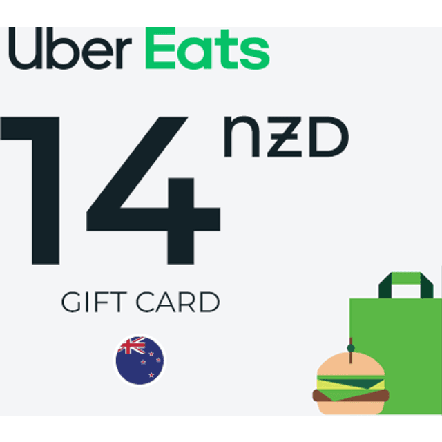 Uber Eats Gift Card 14 NZD