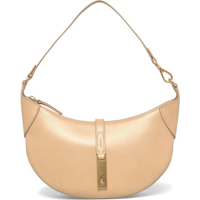 Polo Ralph Lauren Id Calfskin Mini Shoulder Bag - Beige