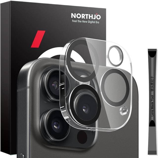 Northjo iPhone 16 Pro Max Hærdet Kameralinseglas