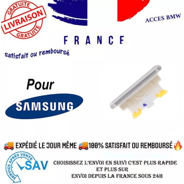 Samsung Original Bouton On Off Blanc Pour Galaxy A73 A736 GH98-47448B