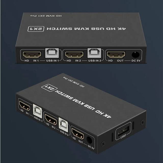 Typecat USB KVM Switch 3 Ports Splitter 4K 60HZ