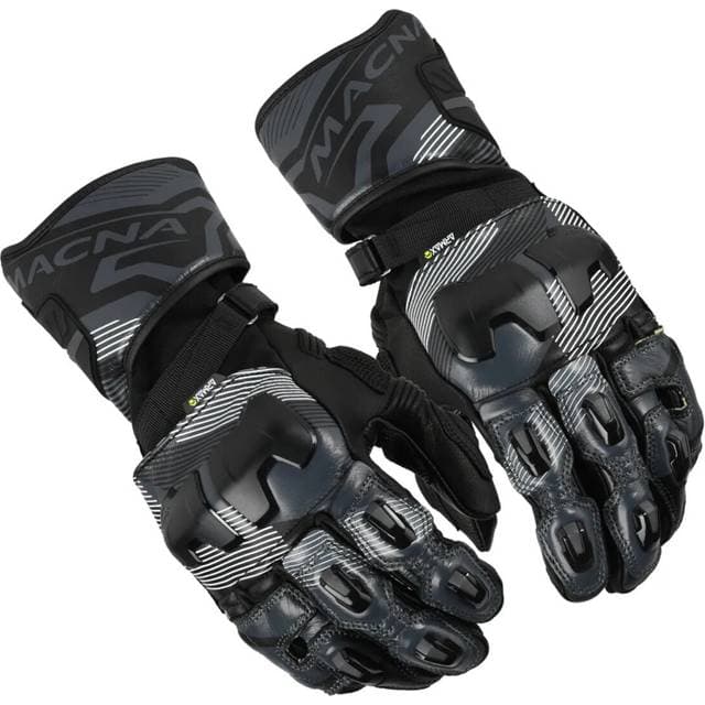 Macna Powertrack 2.0 Motorcycle Gloves - Black/Dark Grey Man