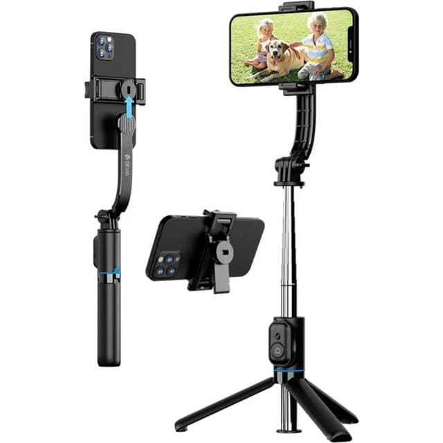 devia C10 Selfie Stick Bluetooth Stativ C10 Sort
