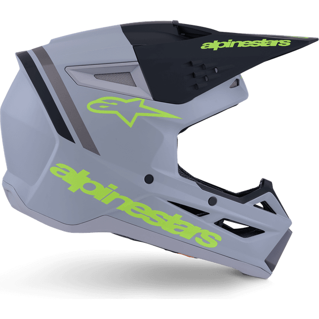 Alpinestars Crosshjelm SM3 Radium Grå/Sort/Gul Herre