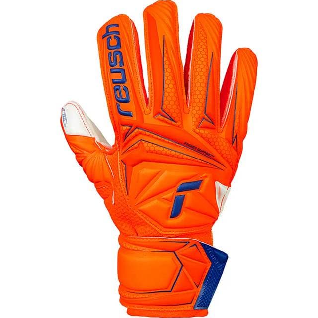 reusch Attrakt Solid Finger Support Junior Goalkeeper Gloves - Orange