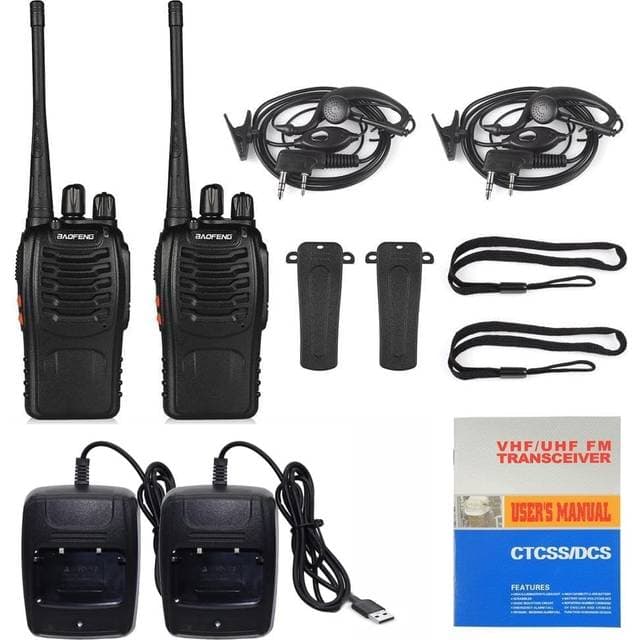 Baofeng BF 888 S V2 UHF Tvåvägsradio Walkie Talkie 2-Pack