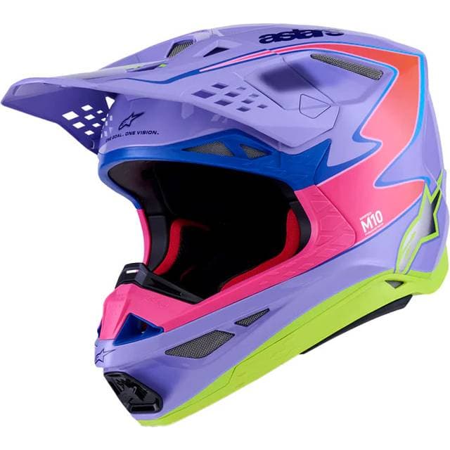 Alpinestars Crosshjelm Jett Lawrence R01 Lilla Pink Gul Herre