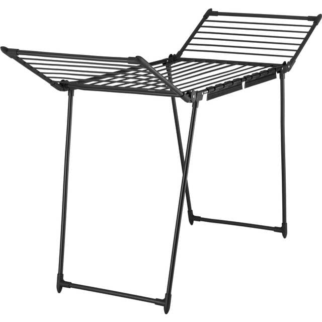 tectake Tørrestativ Life Med 18 M Sammenklappeligt - Sort