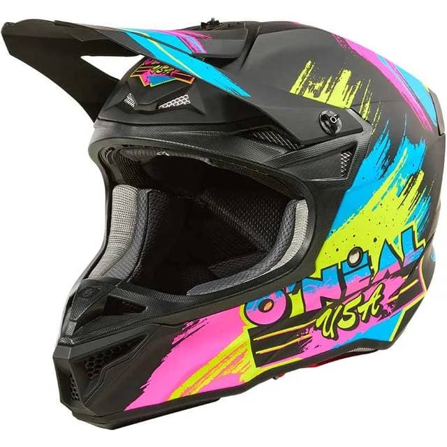 O'Neal Crosshjelm Polyacrylite Reseda - Sort/Neon Herre